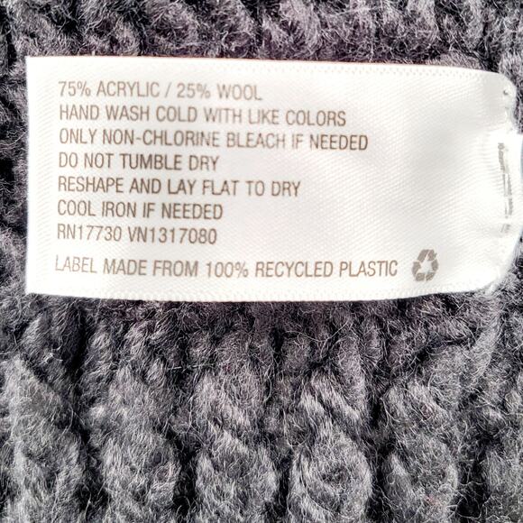 Universal Threads Black Wool Blend Crochet Shag Cardigan Open Sweater Size XL - Picture 7 of 7